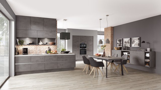 Открытая просторная кухня Nobilia Riva 889 Открытая просторная кухня Nobilia Riva 889